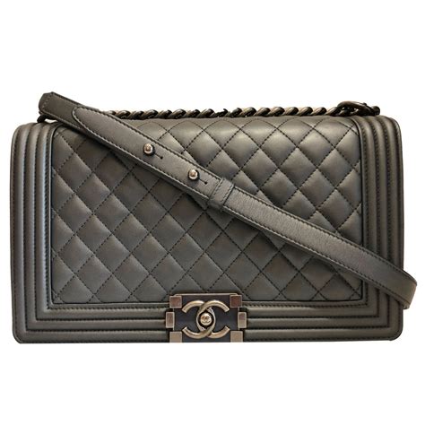 chanel gray bag caviar|CHANEL Caviar Quilted Medium Boy Flap Grey .